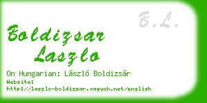 boldizsar laszlo business card
